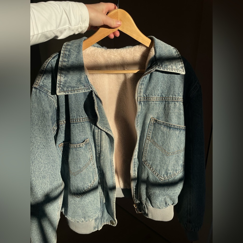 Storets denim jacket with faux fur lining